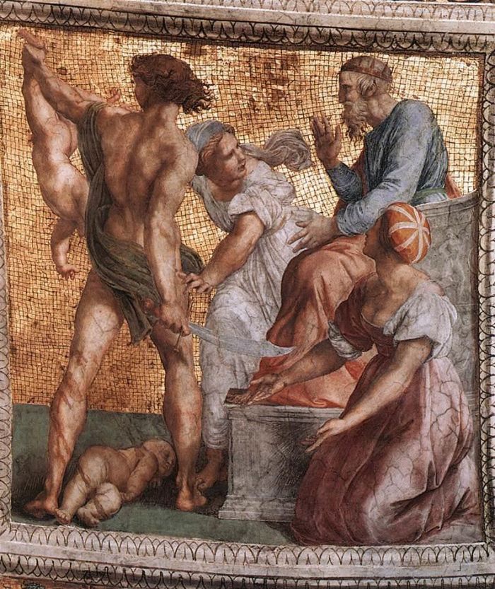 拉斐尔 的各类绘画作品 -  《签名节,所罗门的审判》