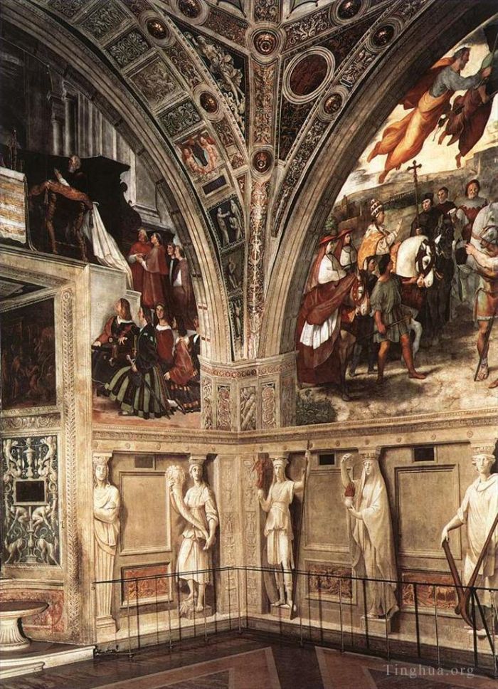 拉斐尔 的各类绘画作品 -  《埃利奥多罗节景观》