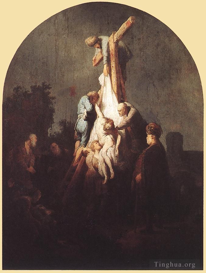 伦勃朗·范·莱因 的油画作品 -  《十字架上的沉积》