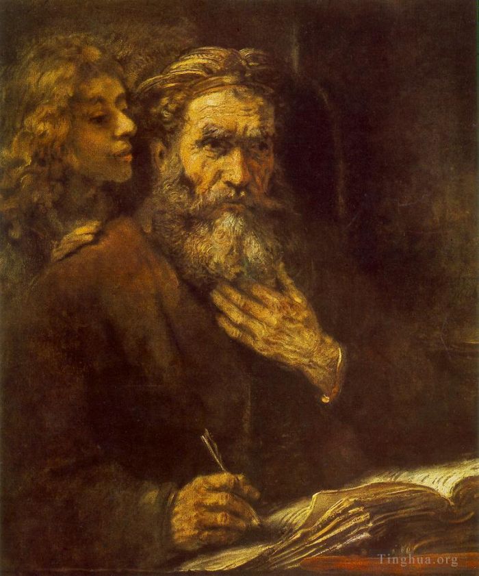 伦勃朗·范·莱因 的油画作品 -  《传道者马太》