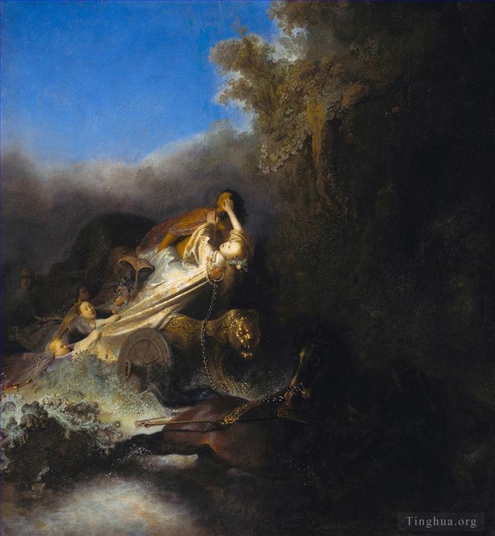 伦勃朗·范·莱因 的油画作品 -  《普罗塞尔皮娜的强奸》