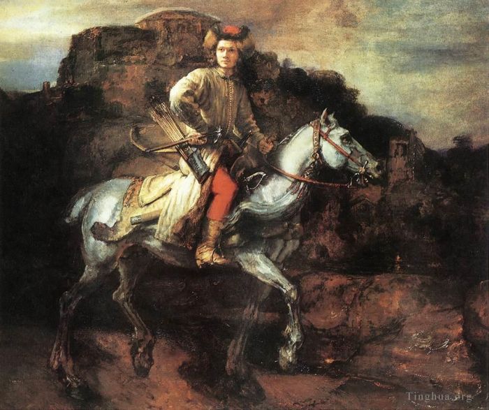 伦勃朗·范·莱因 的油画作品 -  《波兰骑士》