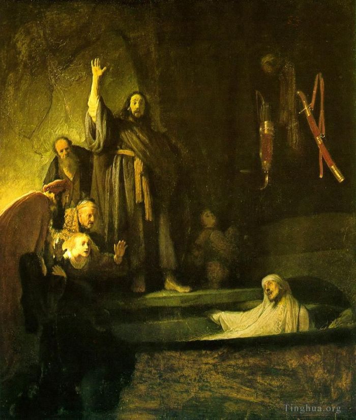 伦勃朗·范·莱因 的油画作品 -  《拉撒路的复活》