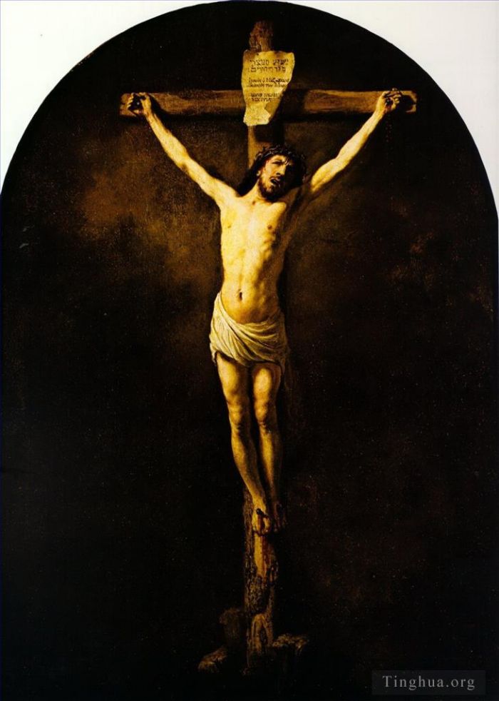 伦勃朗·范·莱因 的油画作品 -  《基督在十字架上,1631》