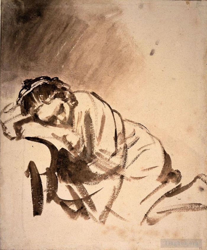 伦勃朗·范·莱因 的各类绘画作品 -  《亨德里克杰·斯拉彭德·RJM》