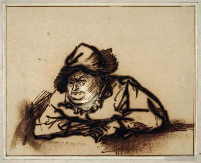 伦勃朗·范·莱因 的各类绘画作品 -  《威廉·巴托尔斯·鲁伊特的肖像》