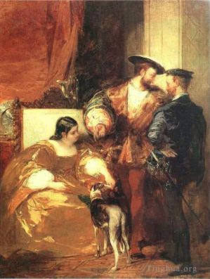 艺术家理查德·帕克斯·波宁顿作品《弗朗索瓦一世和埃唐普公爵夫人》