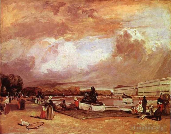 理查德·帕克斯·波宁顿 的油画作品 -  《凡尔赛宫的巴黎》
