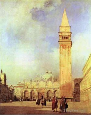 艺术家理查德·帕克斯·波宁顿作品《圣马可广场,威尼斯》
