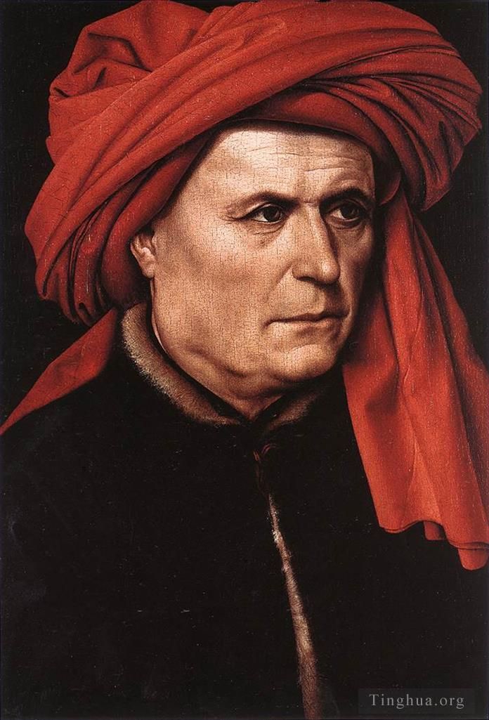 罗伯特·康宾 的油画作品 -  《一个男人的肖像,1400》