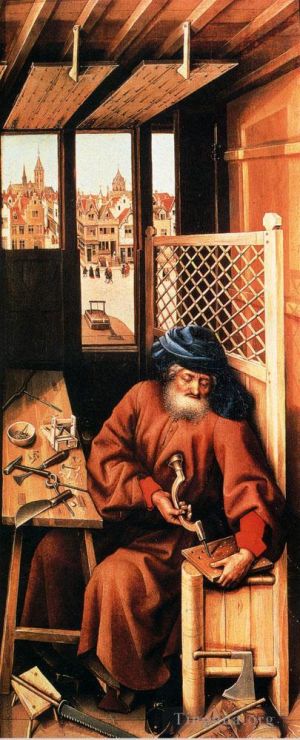 艺术家罗伯特·康宾作品《圣约瑟夫被描绘成中世纪木匠》