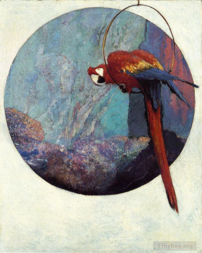 罗伯特·里德 的油画作品 -  《研究波利鸟》