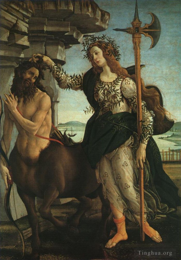 桑德罗·波提切利 的各类绘画作品 -  《帕拉斯和半人马》