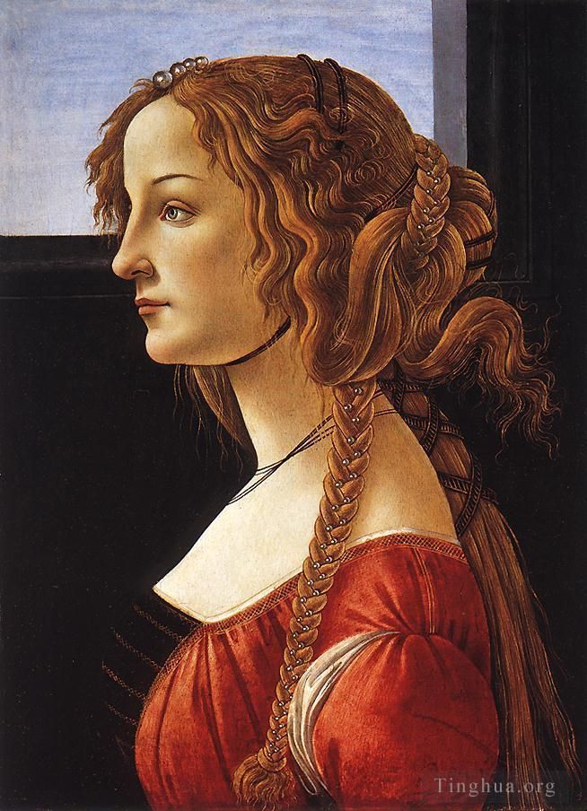 桑德罗·波提切利 的各类绘画作品 -  《一名年轻女子的肖像》