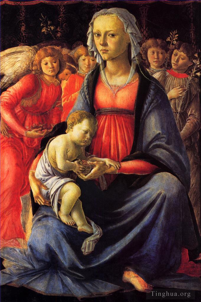 桑德罗·波提切利作品《桑德罗圣母与孩子和五个天使》