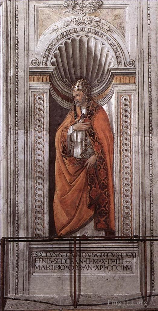 桑德罗·波提切利 的各类绘画作品 -  《西克斯图斯二世》