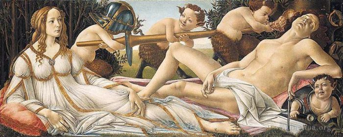 桑德罗·波提切利 的各类绘画作品 -  《维纳斯和马尔斯》