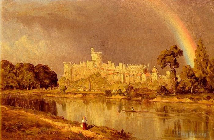 桑弗德·罗宾逊·吉弗德 的油画作品 -  《4,温莎城堡研究》