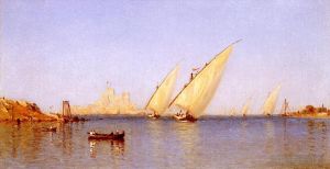 艺术家桑弗德·罗宾逊·吉弗德作品《渔船驶入布林迪西港》