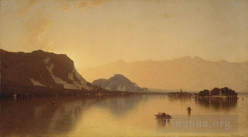 桑弗德·罗宾逊·吉弗德 的油画作品 -  《马焦雷湖的贝拉岛》