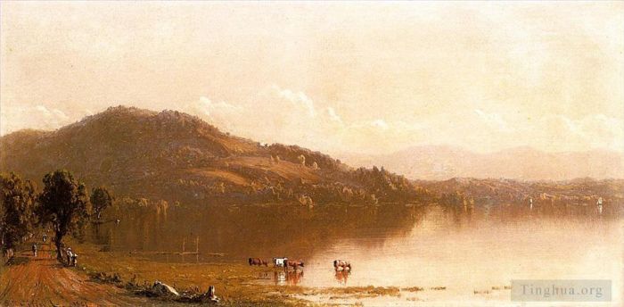 桑弗德·罗宾逊·吉弗德 的油画作品 -  《奥拉纳附近哈德逊河畔的美利奴山》