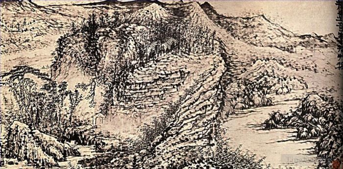石涛 的书法国画作品 -  《我穿越了所有美丽的山脉并修好了草图,169》
