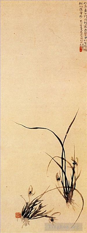 艺术家石涛作品《兰花芽,170》