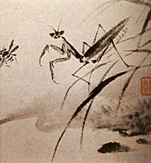 艺术家石涛作品《昆虫研究,蝠鲼,170》