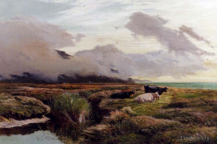 西德尼·理查德·珀西 的油画作品 -  《在岸边》