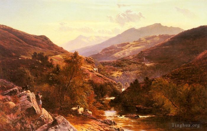 西德尼·理查德·珀西 的油画作品 -  《格伦法洛克邓巴顿郡》
