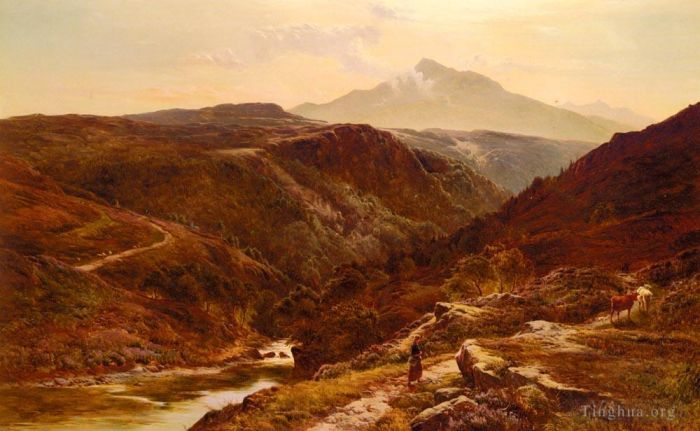 西德尼·理查德·珀西 的油画作品 -  《莫尔·西亚巴布,北威尔士》