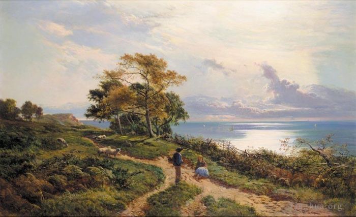 西德尼·理查德·珀西 的油画作品 -  《俯瞰海湾》