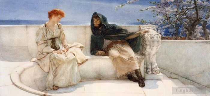 劳伦斯·阿尔玛·塔德玛 的油画作品 -  《声明》