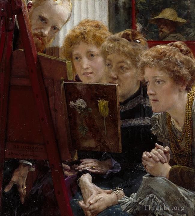 劳伦斯·阿尔玛·塔德玛 的油画作品 -  《家庭团体》