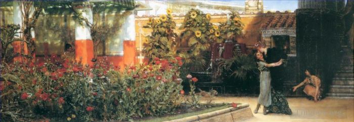 劳伦斯·阿尔玛·塔德玛 的油画作品 -  《热烈欢迎》