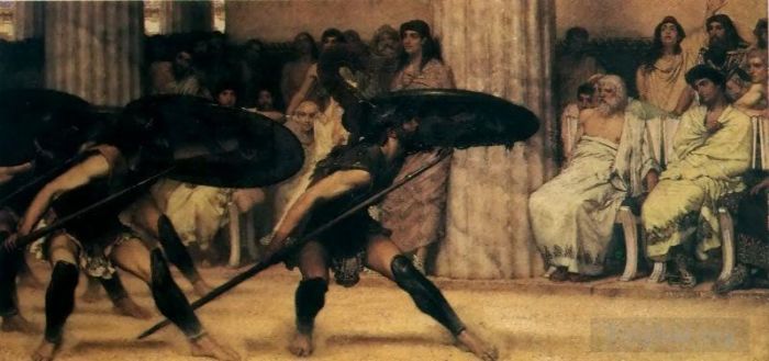 劳伦斯·阿尔玛·塔德玛 的油画作品 -  《代价高昂的舞蹈》