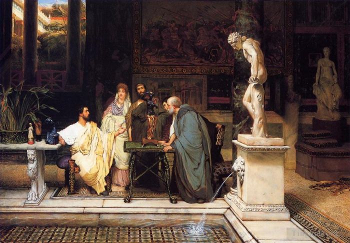 劳伦斯·阿尔玛·塔德玛 的油画作品 -  《罗马艺术爱好者2》