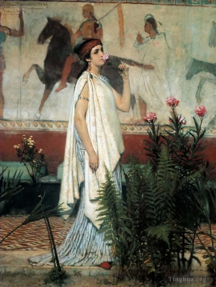劳伦斯·阿尔玛·塔德玛 的油画作品 -  《一个希腊女人》