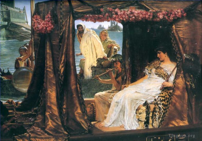 劳伦斯·阿尔玛·塔德玛 的油画作品 -  《安东尼和克利奥帕特拉》