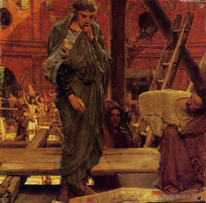 劳伦斯·阿尔玛·塔德玛 的油画作品 -  《古罗马建筑》