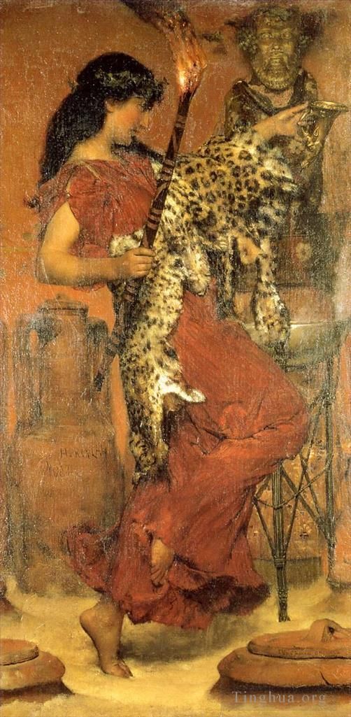 劳伦斯·阿尔玛·塔德玛 的油画作品 -  《秋季复古节》
