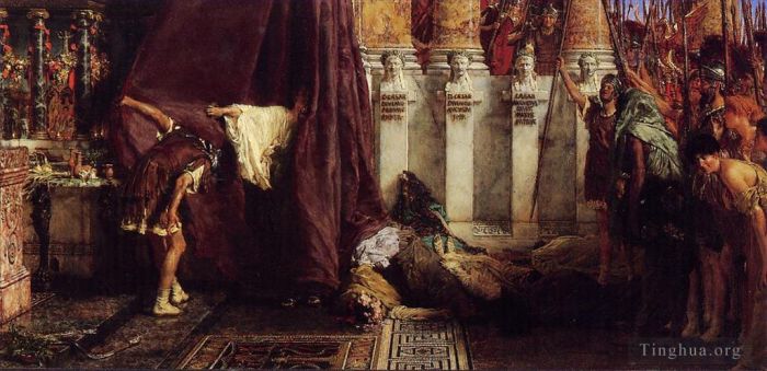 劳伦斯·阿尔玛·塔德玛 的油画作品 -  《凯撒大道农神节》