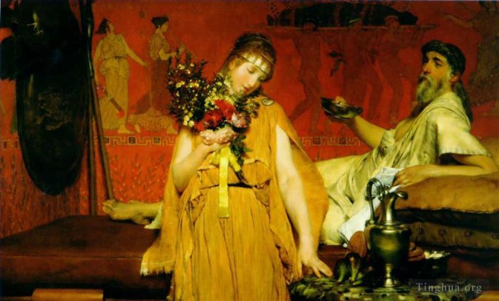 劳伦斯·阿尔玛·塔德玛 的油画作品 -  《希望与恐惧之间》