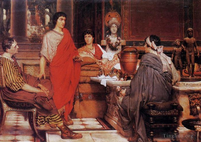 劳伦斯·阿尔玛·塔德玛 的油画作品 -  《卡图卢斯在莱斯比亚斯》