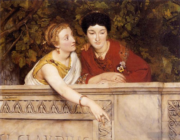 劳伦斯·阿尔玛·塔德玛 的油画作品 -  《高卢罗马妇女》