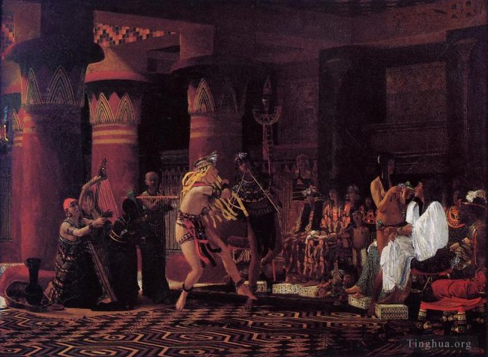 劳伦斯·阿尔玛·塔德玛 的油画作品 -  《300,年前古埃及的消遣》