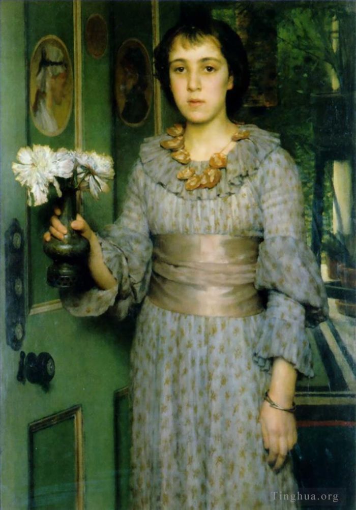 劳伦斯·阿尔玛·塔德玛 的油画作品 -  《安娜·阿尔玛·塔德玛的肖像》