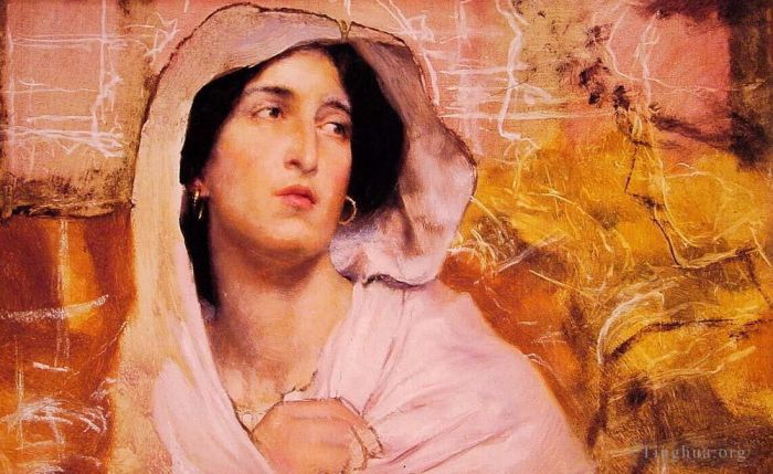 劳伦斯·阿尔玛·塔德玛 的油画作品 -  《一个女人的肖像》