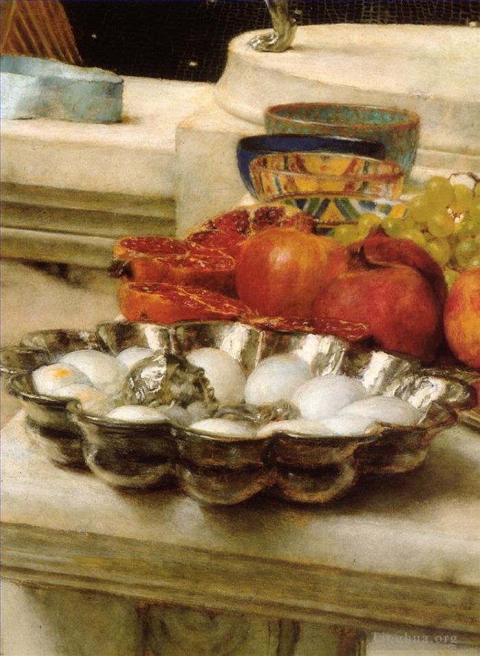 劳伦斯·阿尔玛·塔德玛 的油画作品 -  《斗兽场细节准备》
