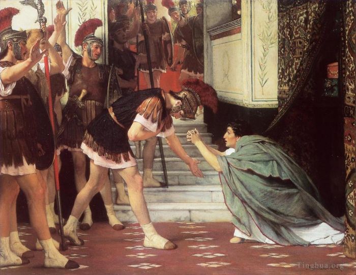 劳伦斯·阿尔玛·塔德玛 的油画作品 -  《宣布克劳狄乌斯为皇帝》